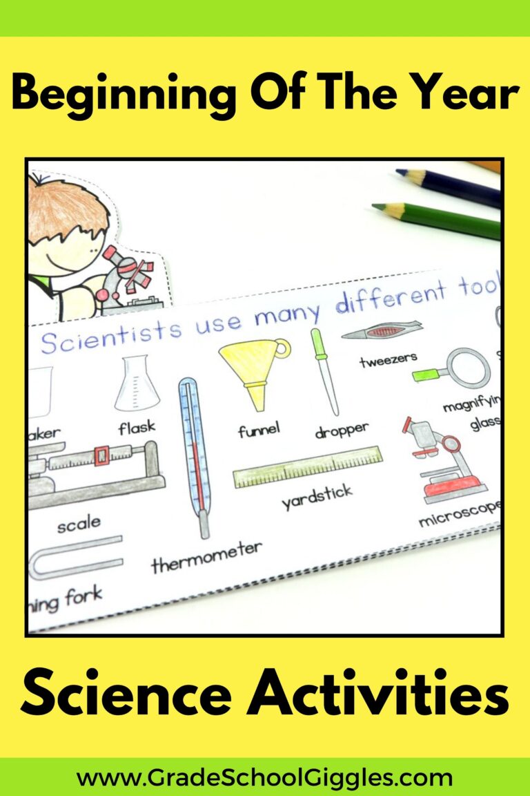 Beginning Of The Year Science Activities