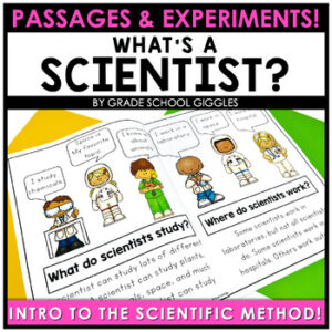First Week Of School Science Activities, What Is A Scientist Activity Worksheet