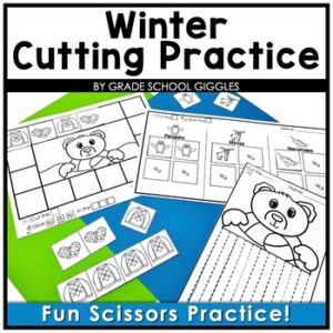 How To Use A Glue Stick Practice Using Scissors Winter Cutting & Gluing Practice