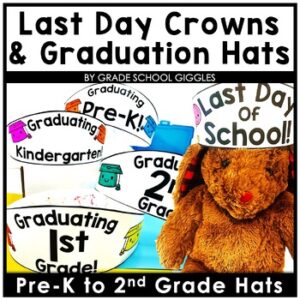 Last Day Of School Headband Graduation Hat Crown PreK Kindergarten 1st 2nd Grade