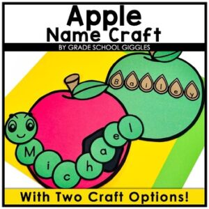 Apple Name Activity, Apple Name Craft, Apple Art Project, Kindergarten Practice