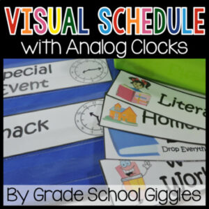 Classroom Daily Visual Schedule Cards | Autism Visuals | Daily Schedule | Clocks