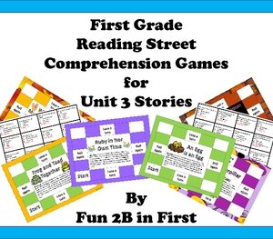 First Grade Reading Street Comprehension Games for Unit 3