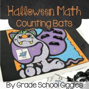 Counting Objects to 20 Worksheet | Number Words | Halloween Math Activity | Bats