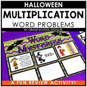 Halloween Arrays Multiplication Game Math Array Word Problems 3rd Grade Practice