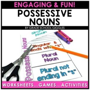 Possessive Singular & Plural Nouns Worksheets: Possessive Regular Irregular Noun