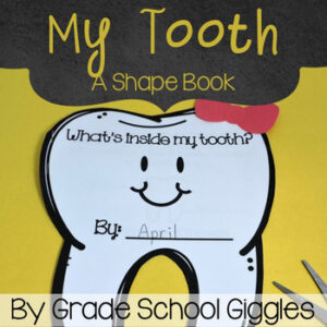 Dental Health Month: Dental Health Book, Tooth Craft Template, Teeth Brushing