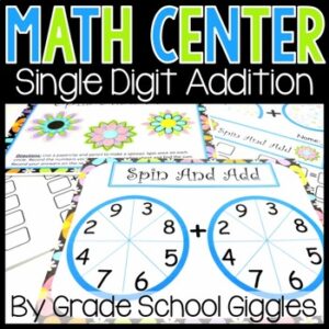 Single Digit Addition Roll Count & Add Game: Simple Addition With Pictures To 20