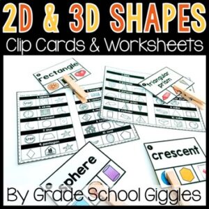 Geometry Basics: Identifying Flat & Solid Shapes Worksheets 2d & 3d Shape Review