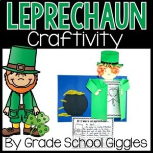 St Pattys Day Craft: If I Were a Leprechaun Writing Craftivity for March, Prompt