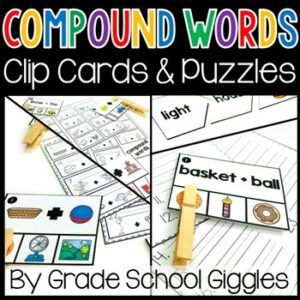 Compound Word List Picture Cards Compound Words Worksheets With Practice Puzzles