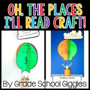 Reading Bulletin Board Printable: Hot Air Balloon Decor & Writing Craft Template