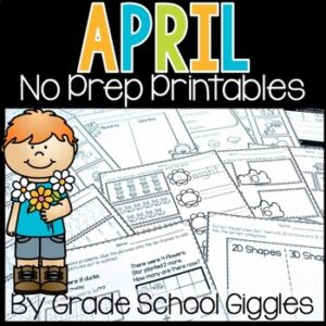 April Keeping Busy Kindergarten Packet: Simple Easy Morning Work Fun For Kinders