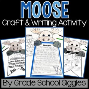 Arctic Animal Printable Research Books, Animals Science, Worksheets, Moose Craft