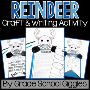 Reindeer Research Project Template Arctic Animal Writing Craft 1st 2nd 3rd Grade