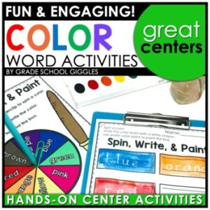 I Know My Colors, Teaching All About Colors Of The Rainbow: Color Word Centers