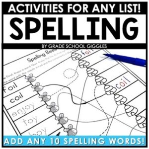 Editable Spelling Word Practice Worksheets Activities Template Any List Of Words