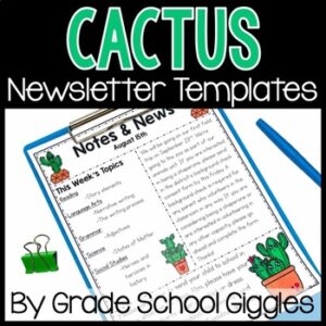 Class Newsletter Template, Weekly Homework Newsletter to Parents, Welcome Letter
