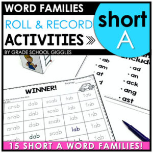 Decoding One Syllable Words, Short Vowel A Review Worksheets, CVC With Digraphs