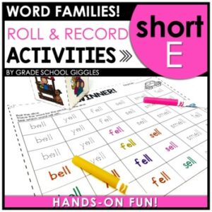 Decoding One Syllable Words, Short Vowel E Review Worksheets, CVC With Digraphs