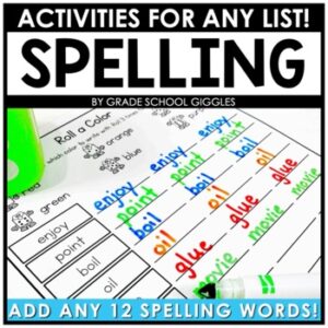 Spelling List Template: Editable Spelling Word Practice Homework Sheets Template