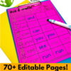 Editable Roll & Read CVC Words, Sight Words Template, Blank Roll & Write A Word - Image 2