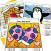 Winter Coloring Pages, Editable Color By CVC Sight Word Sheets: December January - Image 2