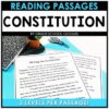 Constitution Day & Bill Of Rights Reading Passage & Comprehension Worksheet Set