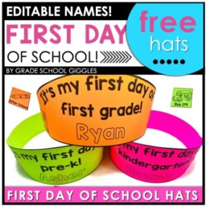 First Day Of School Crown Hat Headband: 1st Day Of PreK, Kindergarten, 1st Grade